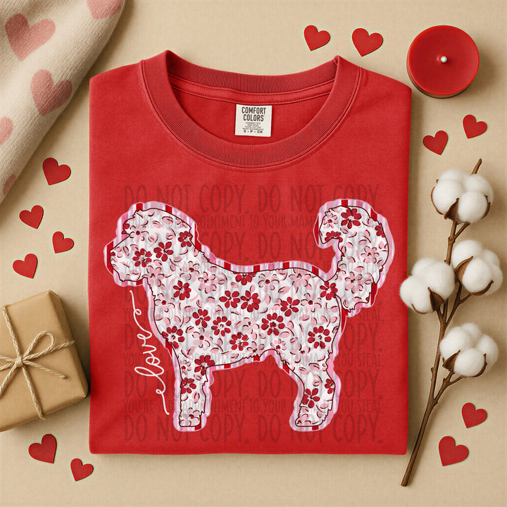Valentine Dogs DTF Print