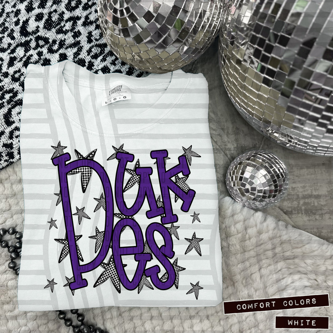 Purple Staggered DTF Print