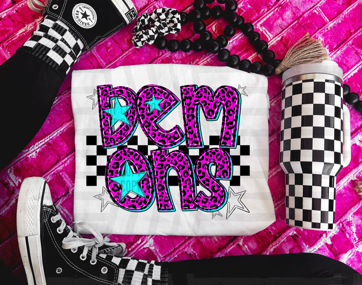 Pink Neon Leopard DTF Print