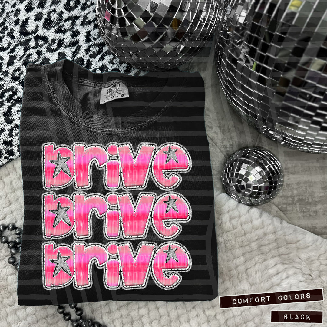 Pink Triple Stacked DTF Print