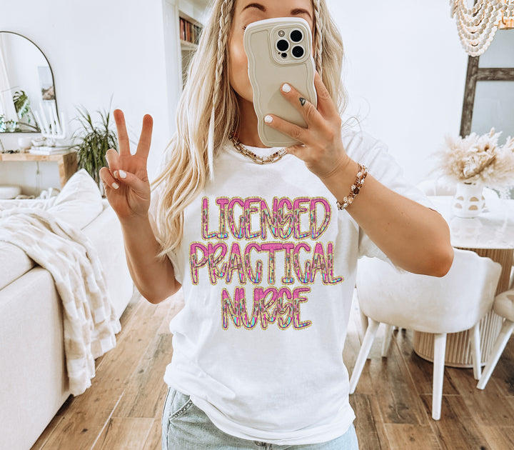 Preppy Leopard Occupations/Names DTF Print