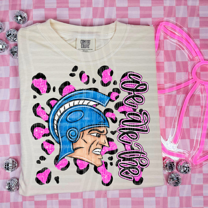 Preppy Leopard Mascot Heads DTF Print