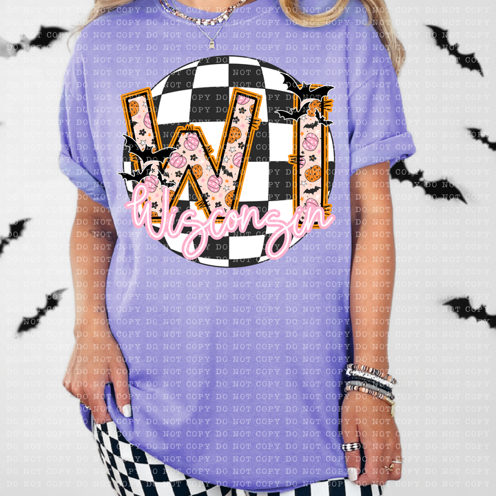 Pumpkin Batty States DTF Print