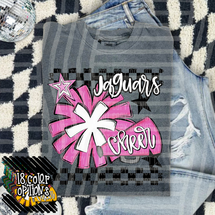 Cheer Pom With Names Sage DTF Print