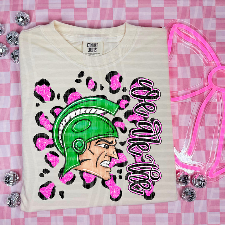 Preppy Leopard Mascot Heads DTF Print