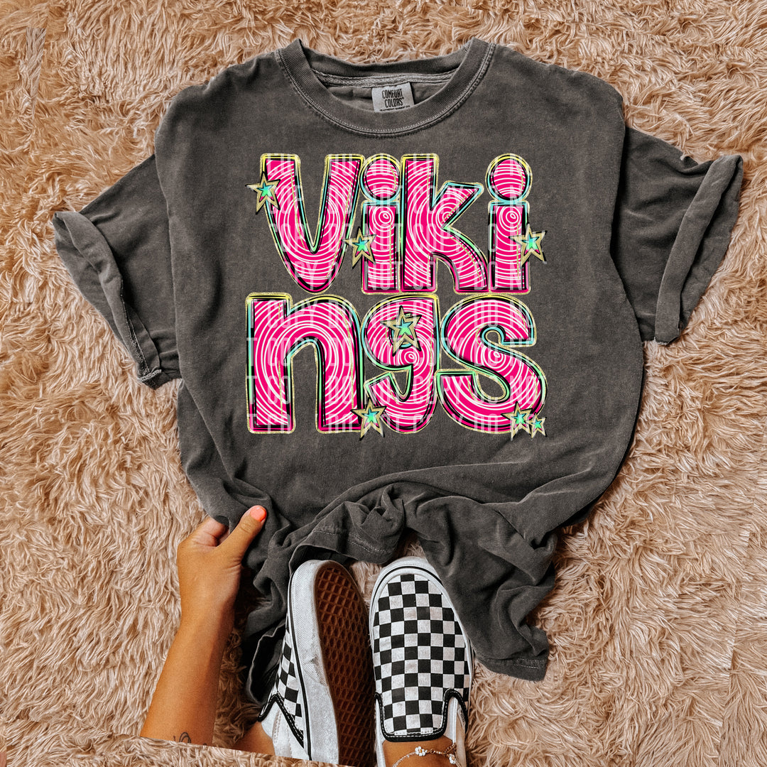 Pink Swirls DTF Print