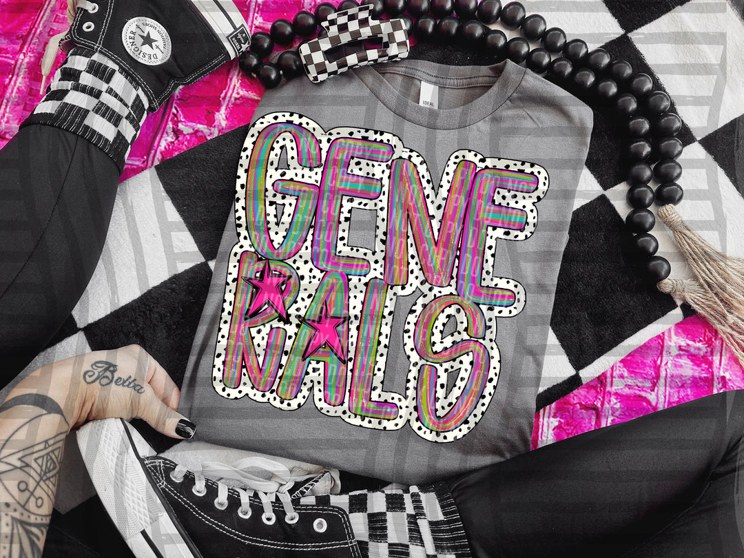 Brushstroke Dots DTF Print