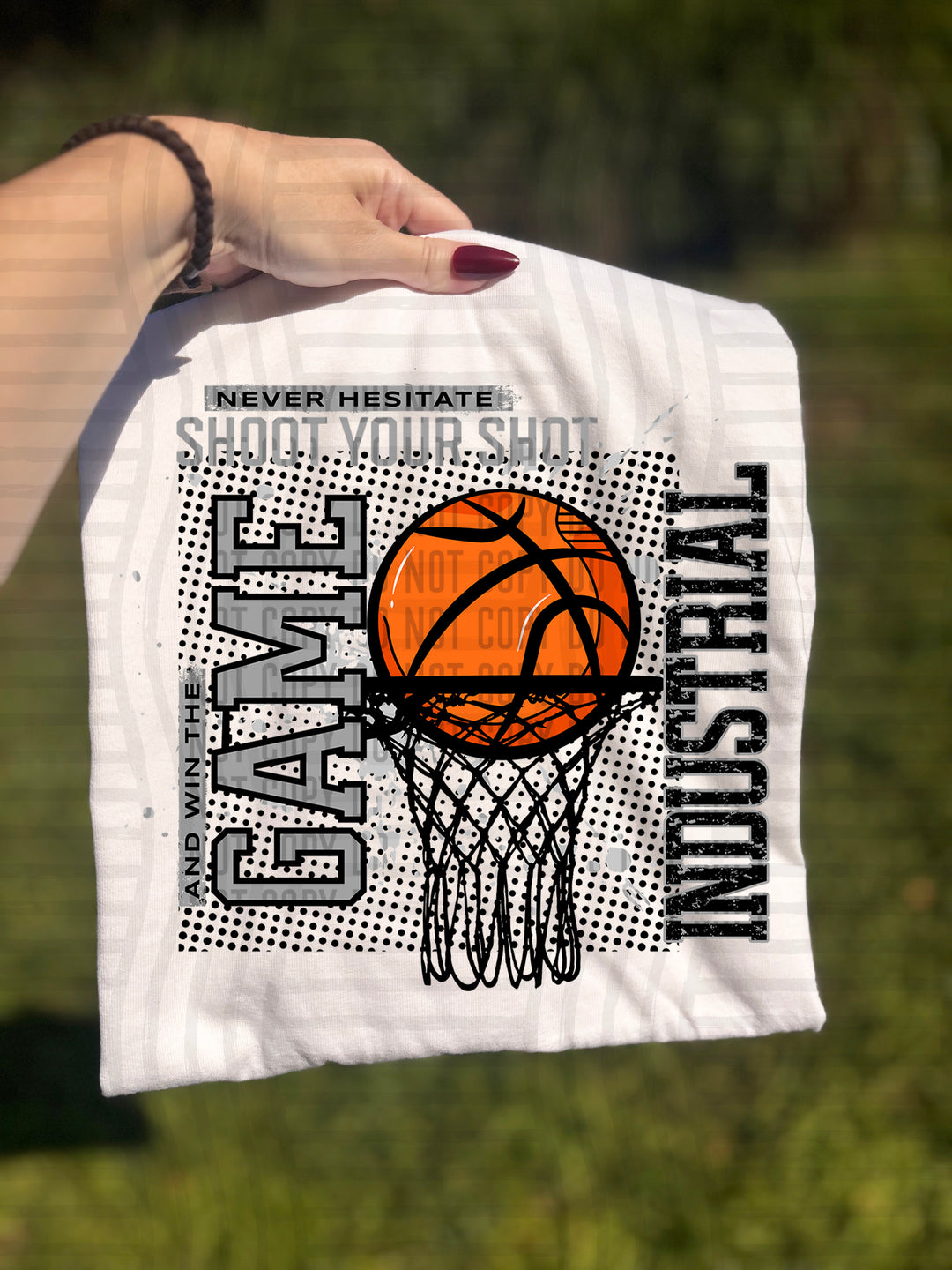 Never Hesitate Basketball DTF Print