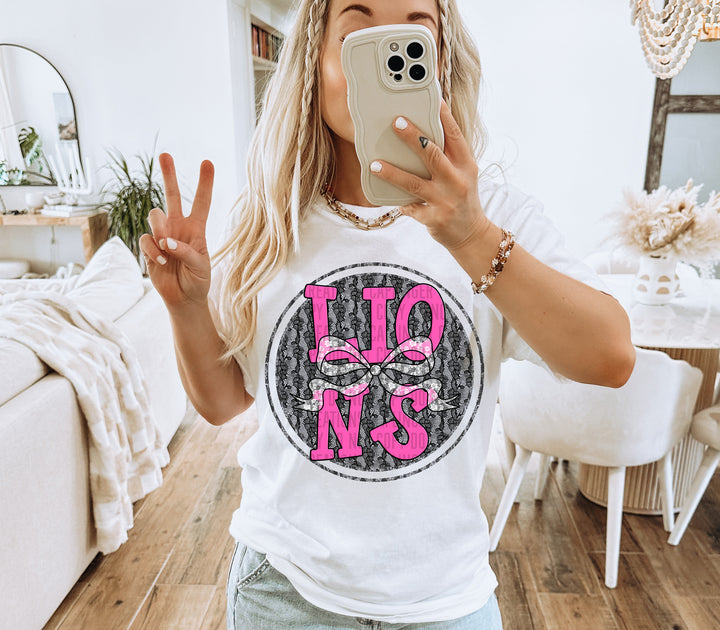 Hot Pink Lace DTF Print