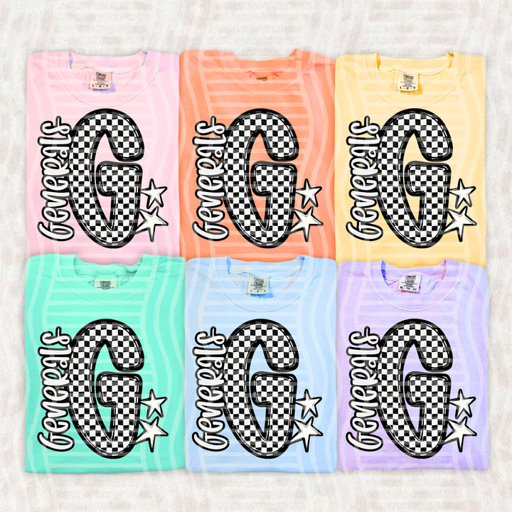 Checker Crush Black And White Mascots DTF Print