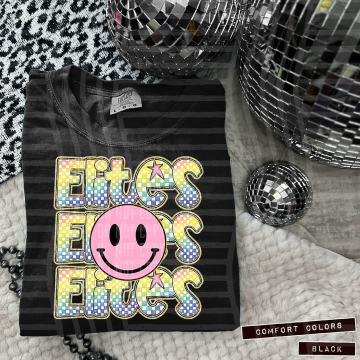 Pink Smiley Triple Stack DTF Print