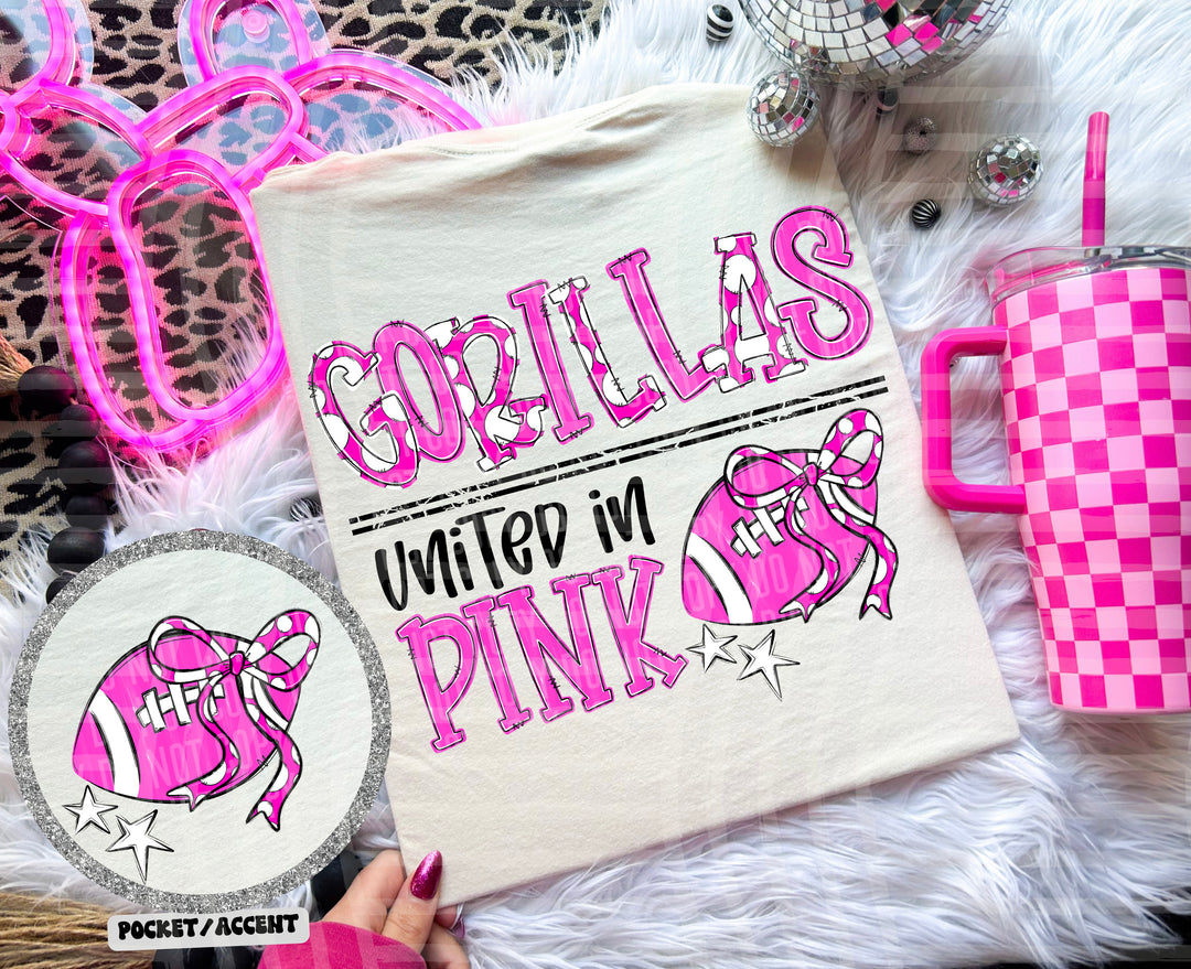 United In Pink Mascots DTF Print