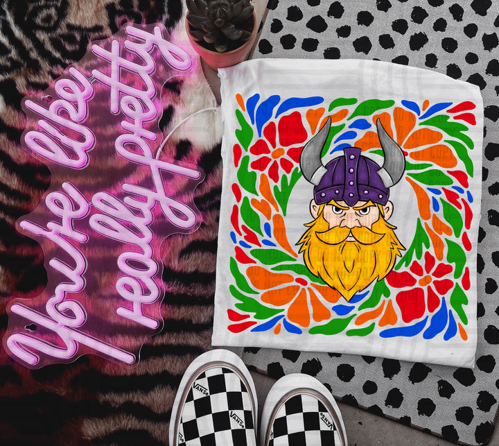 Retro Floral Mascot Heads DTF Print