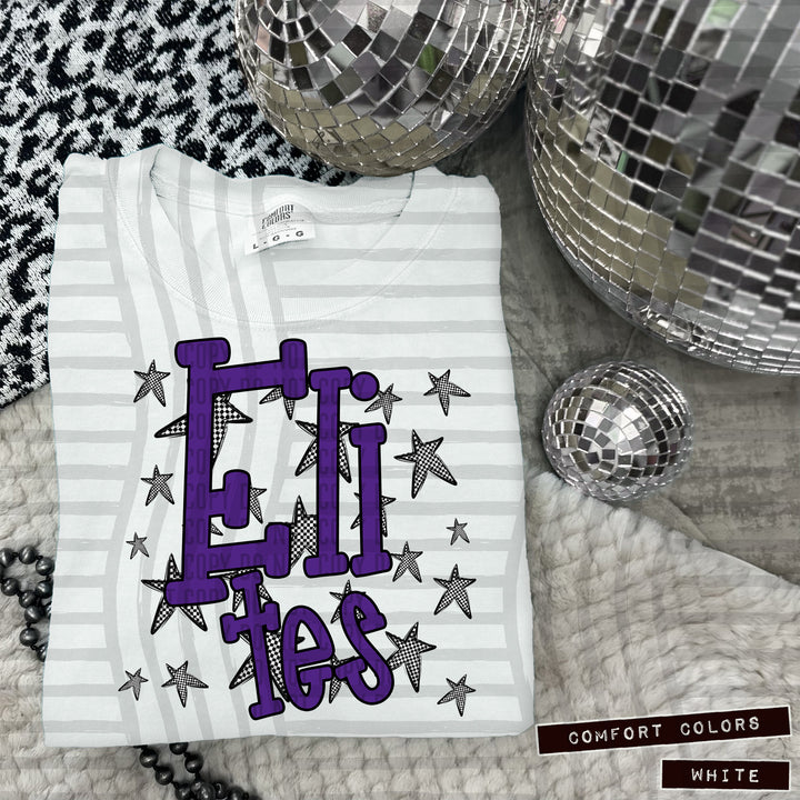 Purple Staggered DTF Print