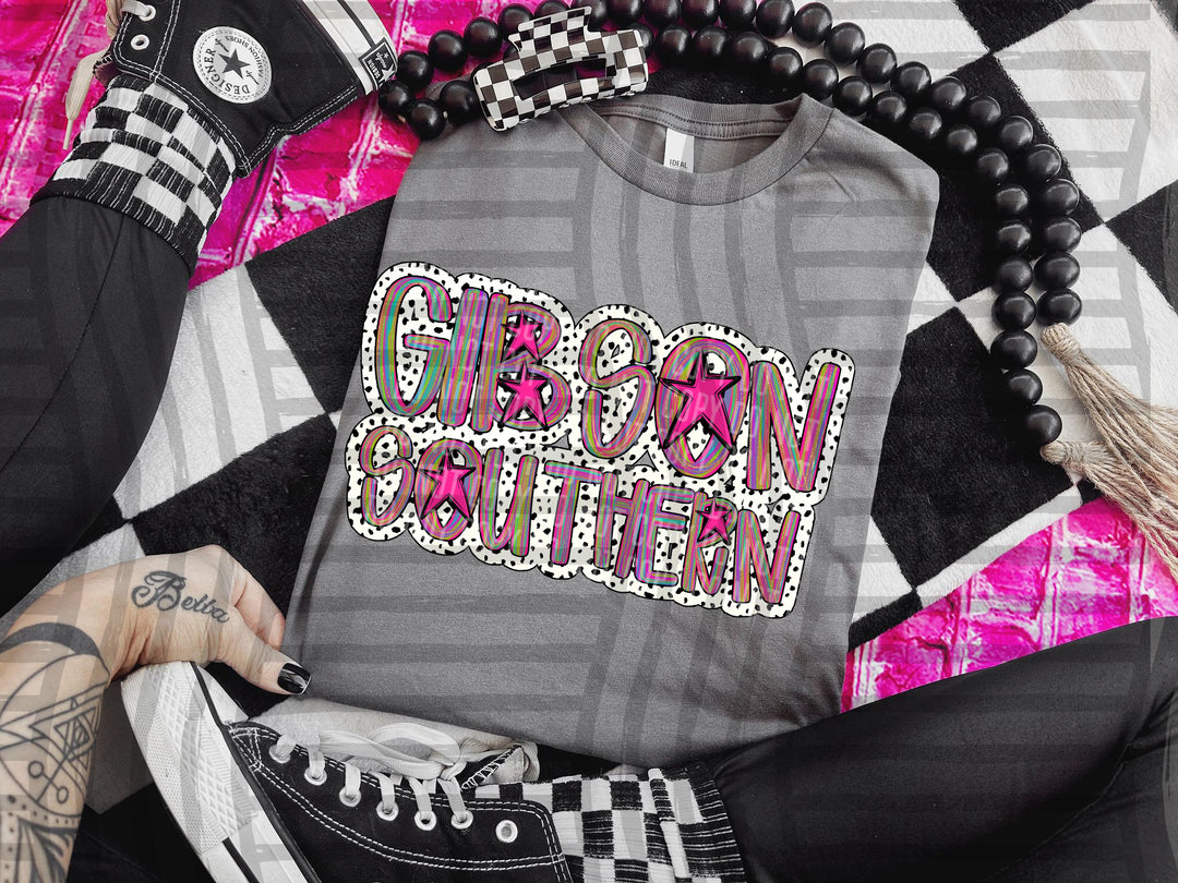 Brushstroke Dots DTF Print