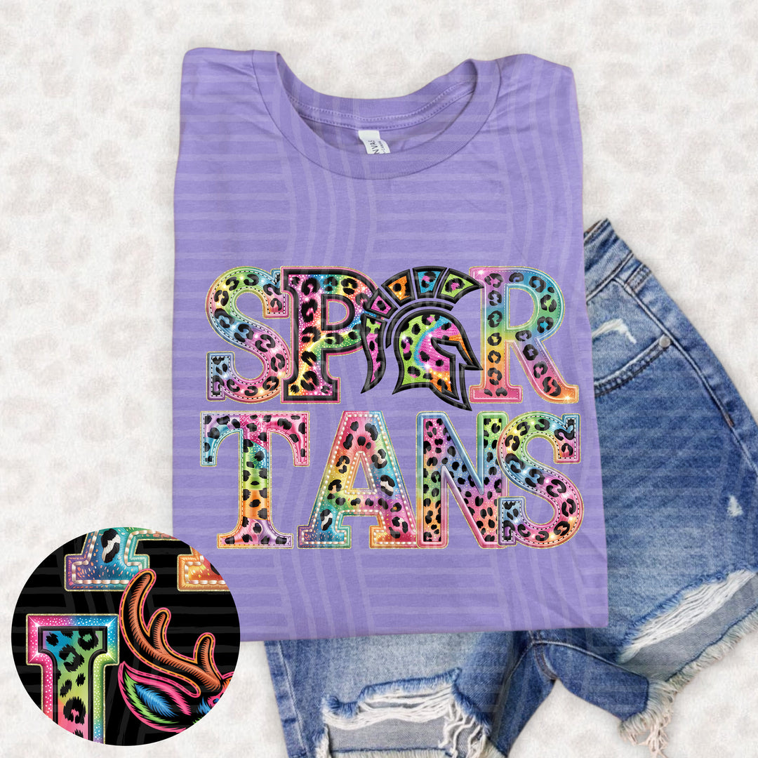 Rainbow Mascot Heads Stacked DTF Print