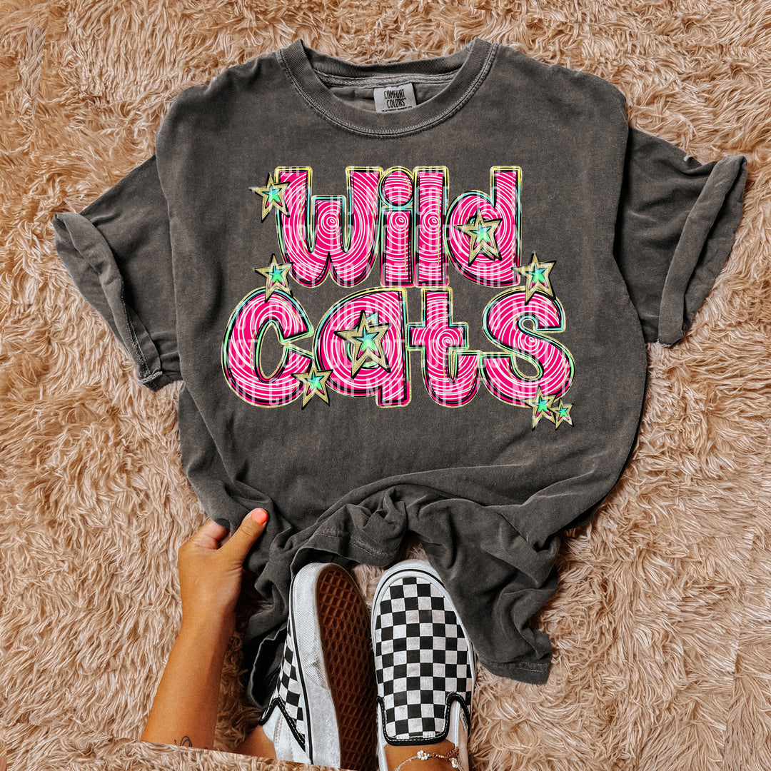 Pink Swirls DTF Print