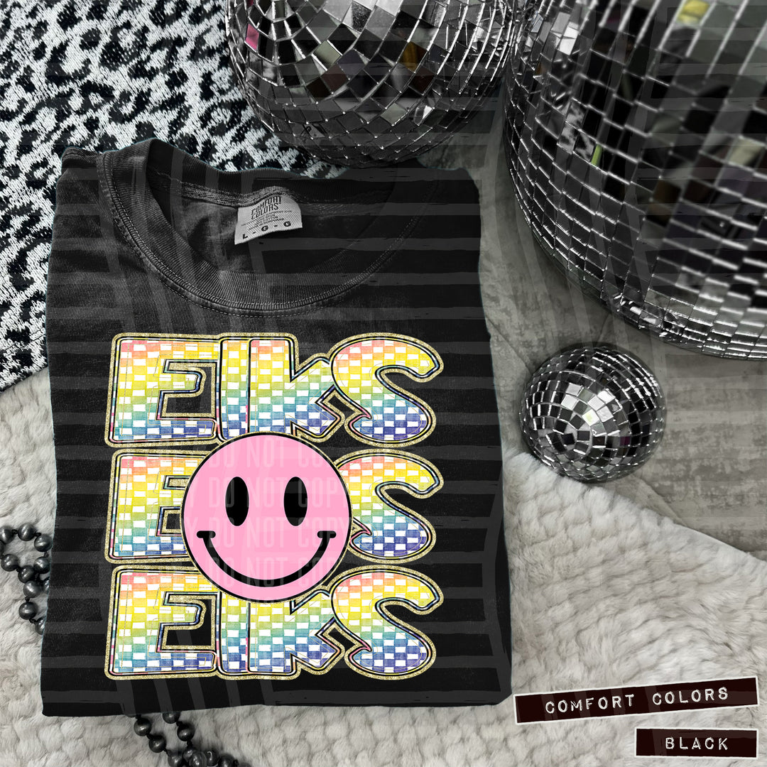 Pink Smiley Triple Stack DTF Print