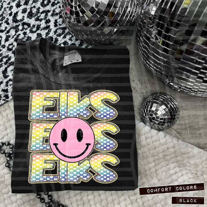 Pink Smiley Triple Stack DTF Print