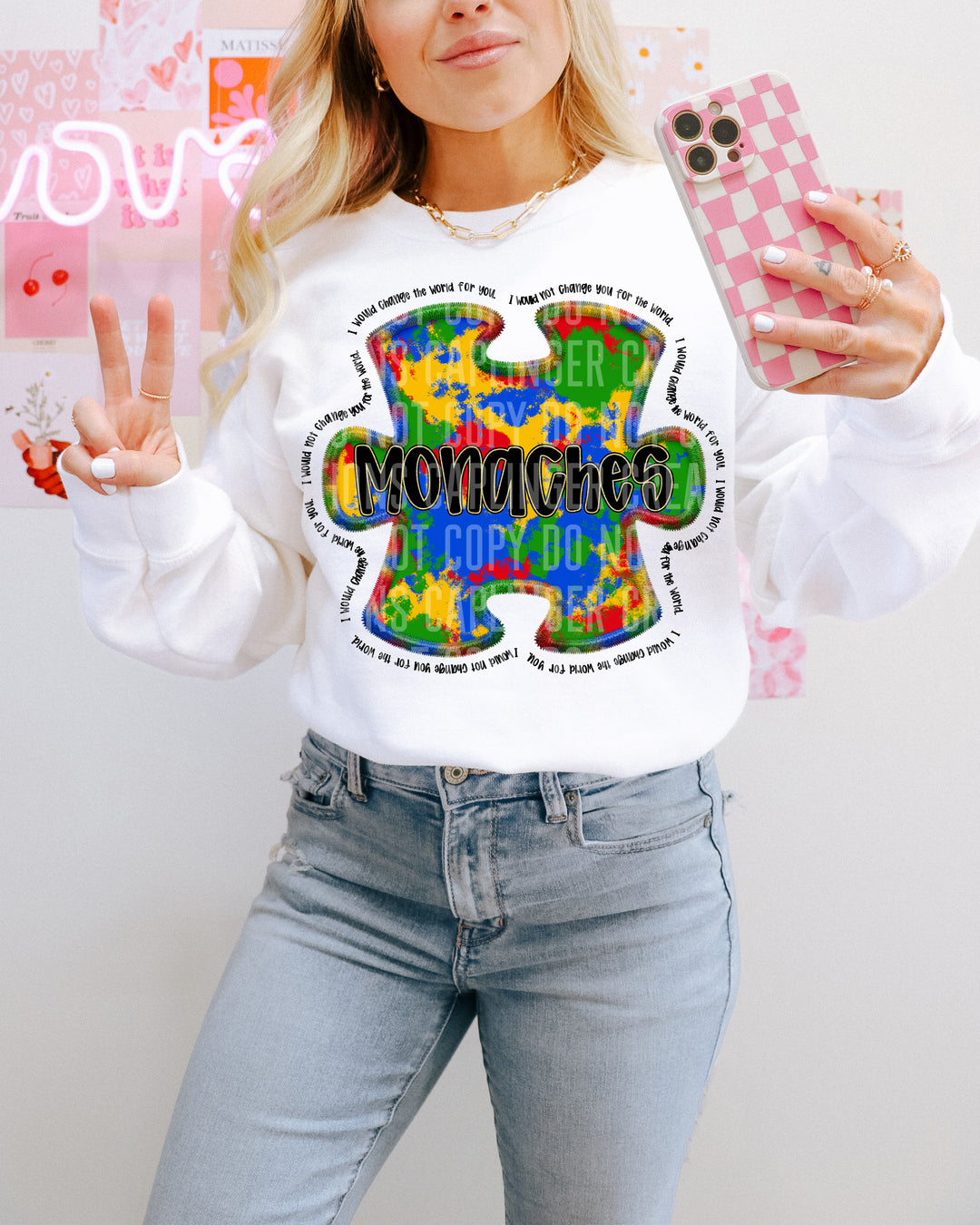 Autism Awareness Puzzle Mascots DTF Print