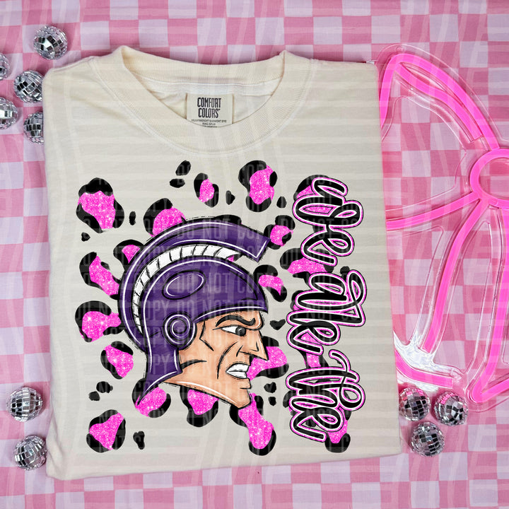 Preppy Leopard Mascot Heads DTF Print