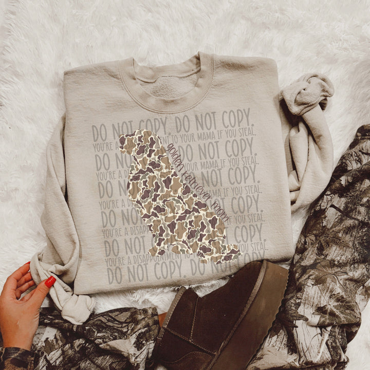 Duck Camo Dog Breeds DTF Print