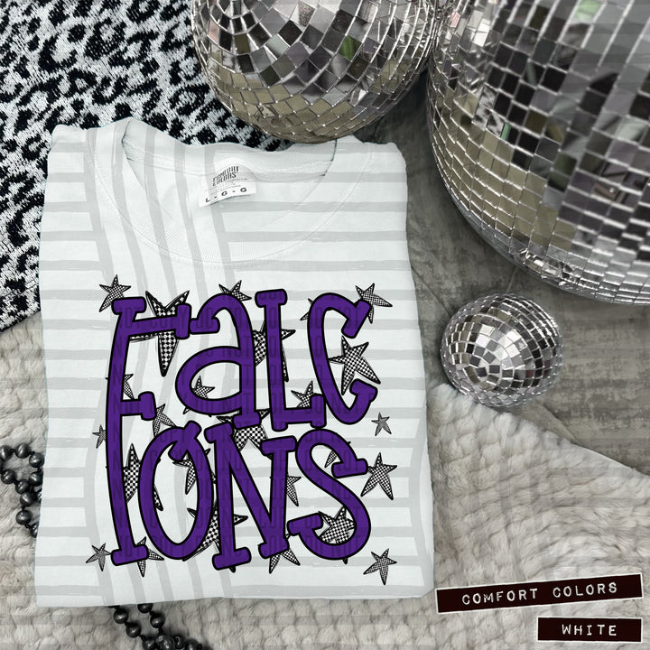 Purple Staggered DTF Print