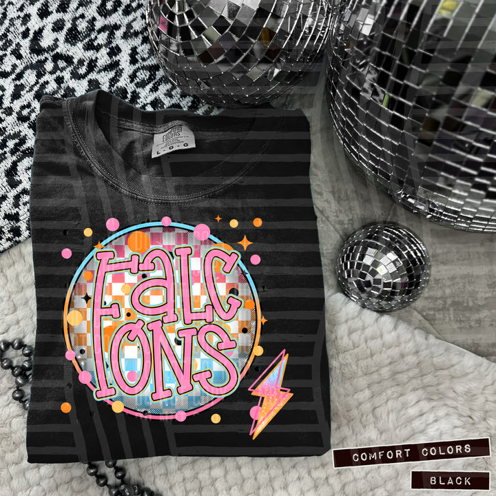 Neon Bright Circle DTF Print