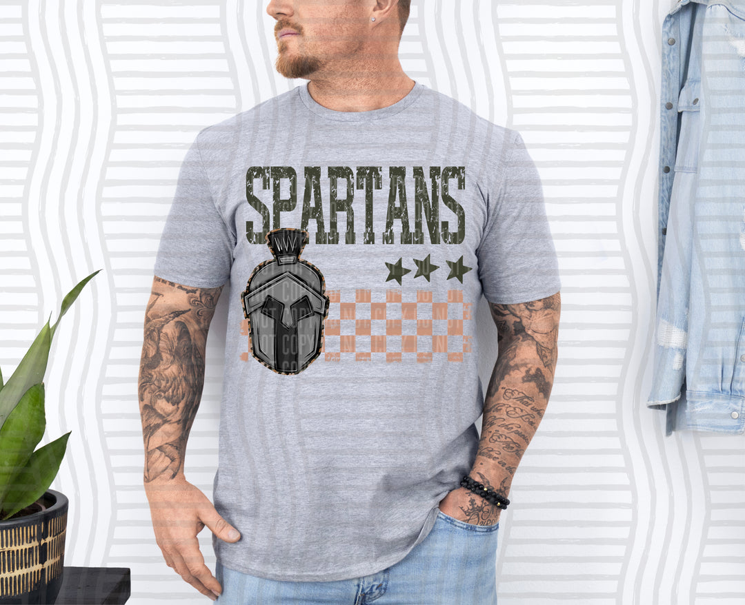 Camo Mascot Heads DTF Print