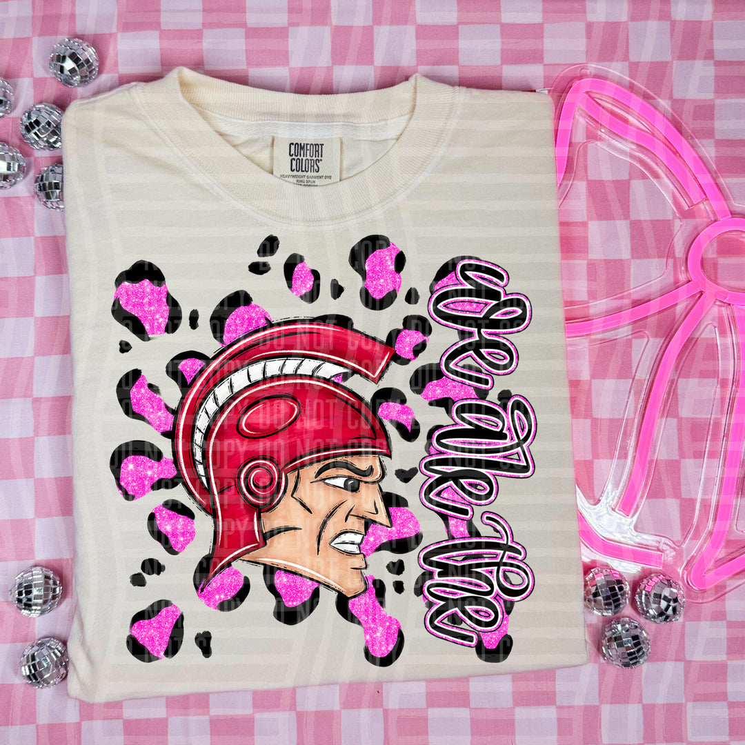 Preppy Leopard Mascot Heads DTF Print