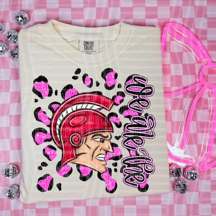 Preppy Leopard Mascot Heads DTF Print