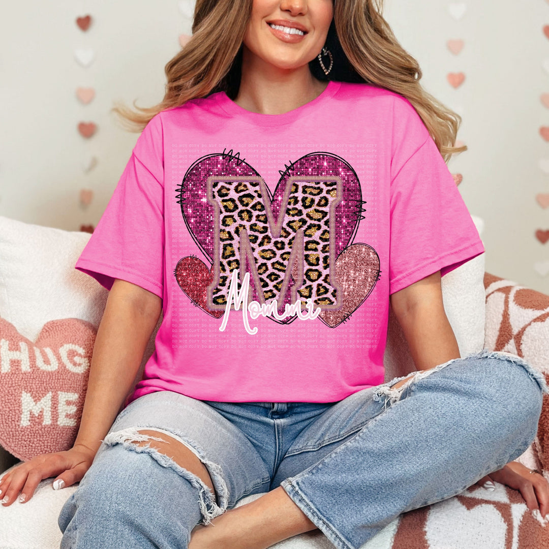 Pink Leopard Valentine Names  DTF Print