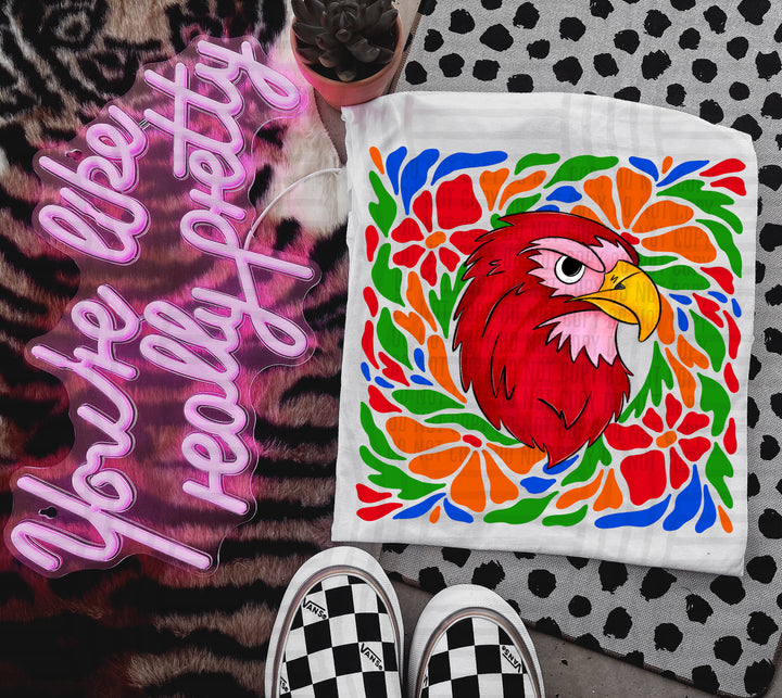 Retro Floral Mascot Heads DTF Print