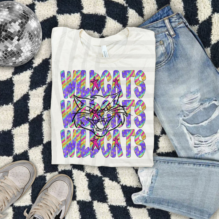 Rainbow Swirl Mascot Outlines DTF Print