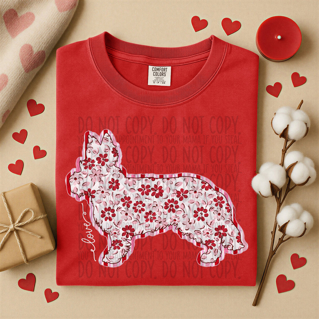 Valentine Dogs DTF Print