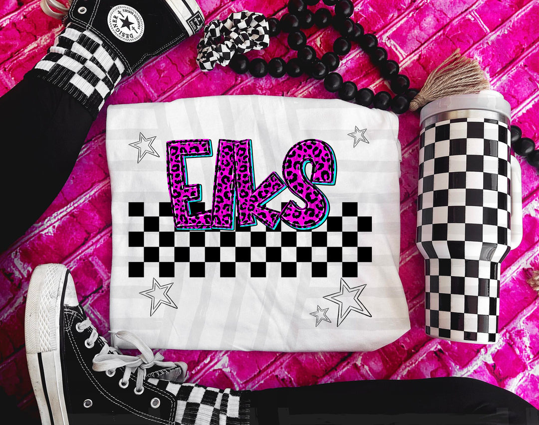 Pink Neon Leopard DTF Print