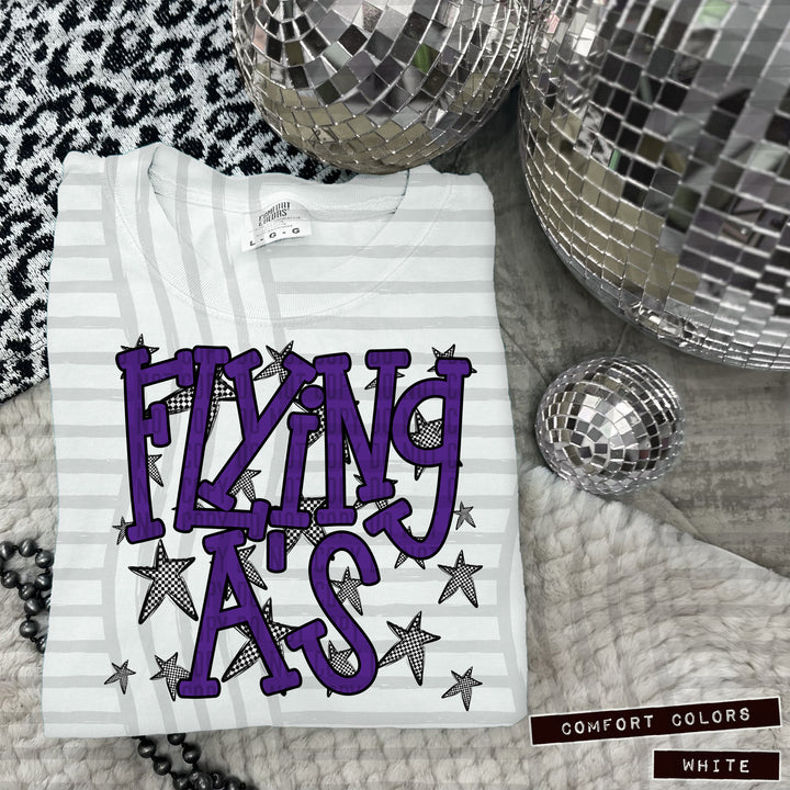 Purple Staggered DTF Print
