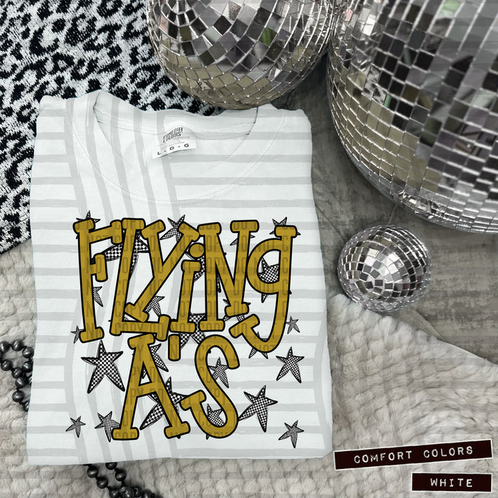 Gold Staggered DTF Print