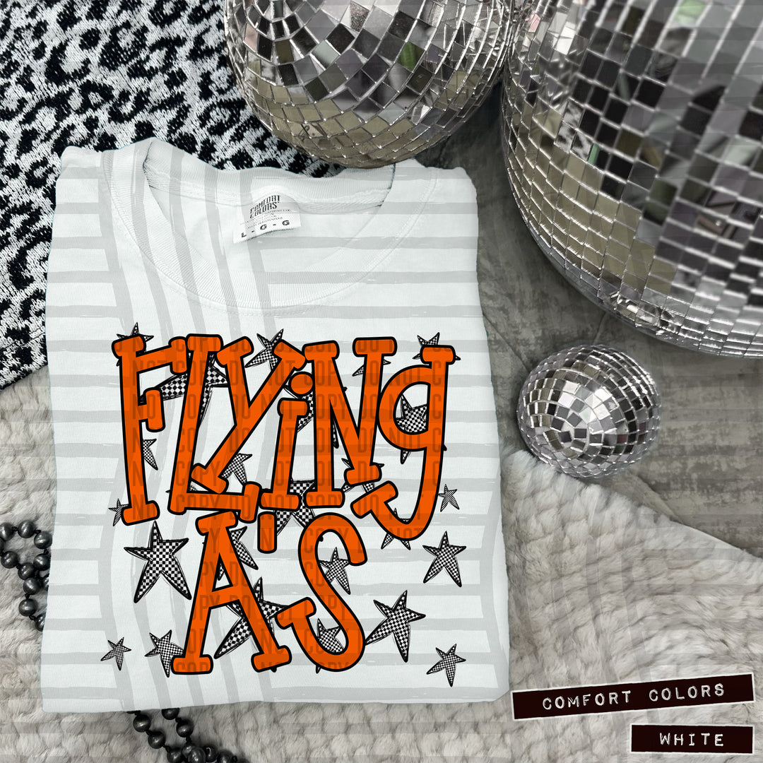 Orange Staggered DTF Print