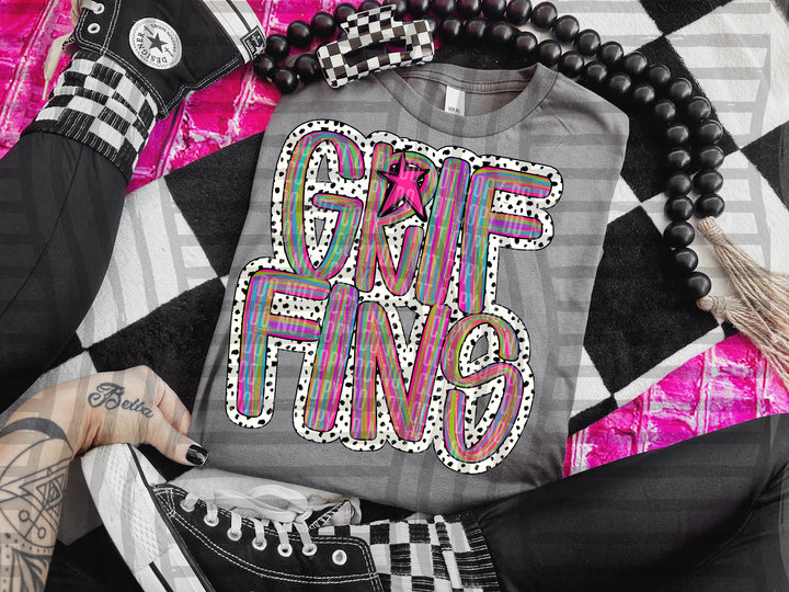 Brushstroke Dots DTF Print