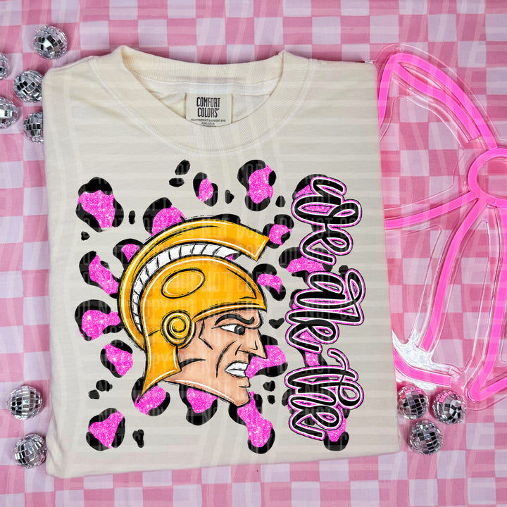 Preppy Leopard Mascot Heads DTF Print