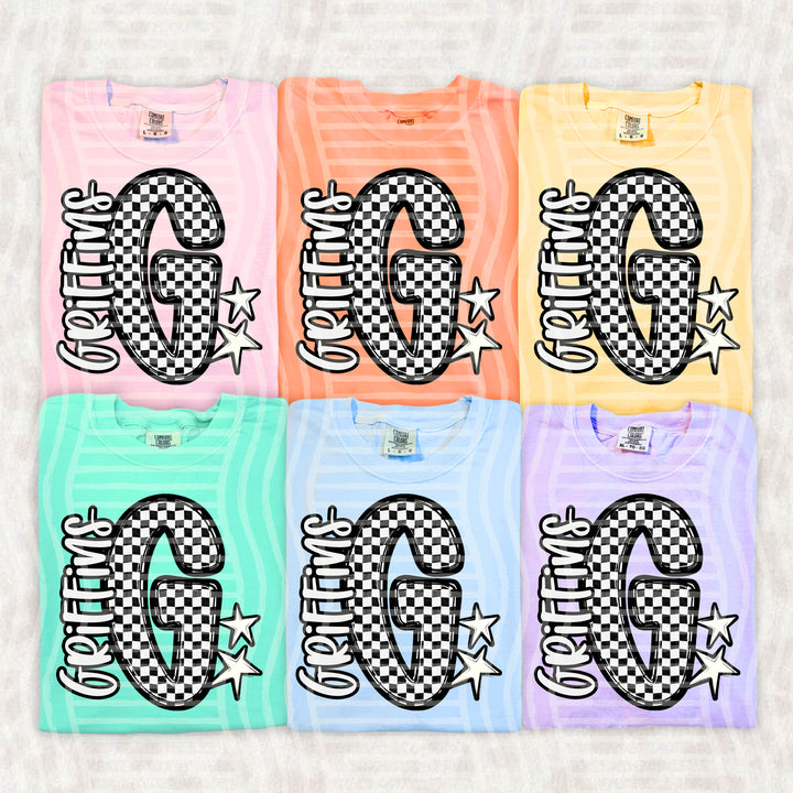 Checker Crush Black And White Mascots DTF Print