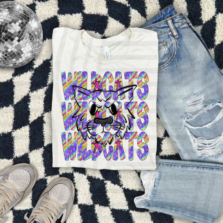 Rainbow Swirl Mascot Outlines DTF Print