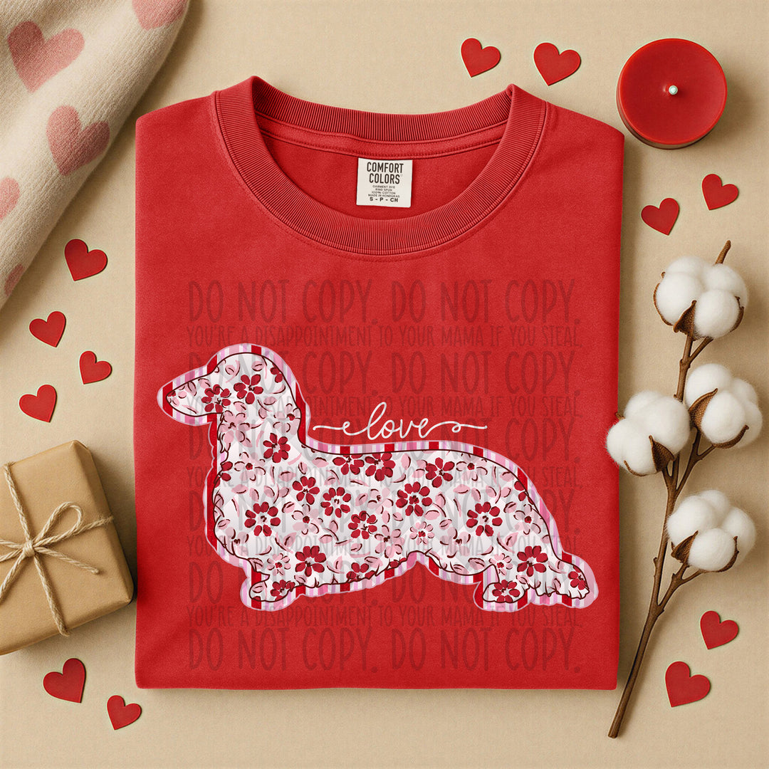 Valentine Dogs DTF Print