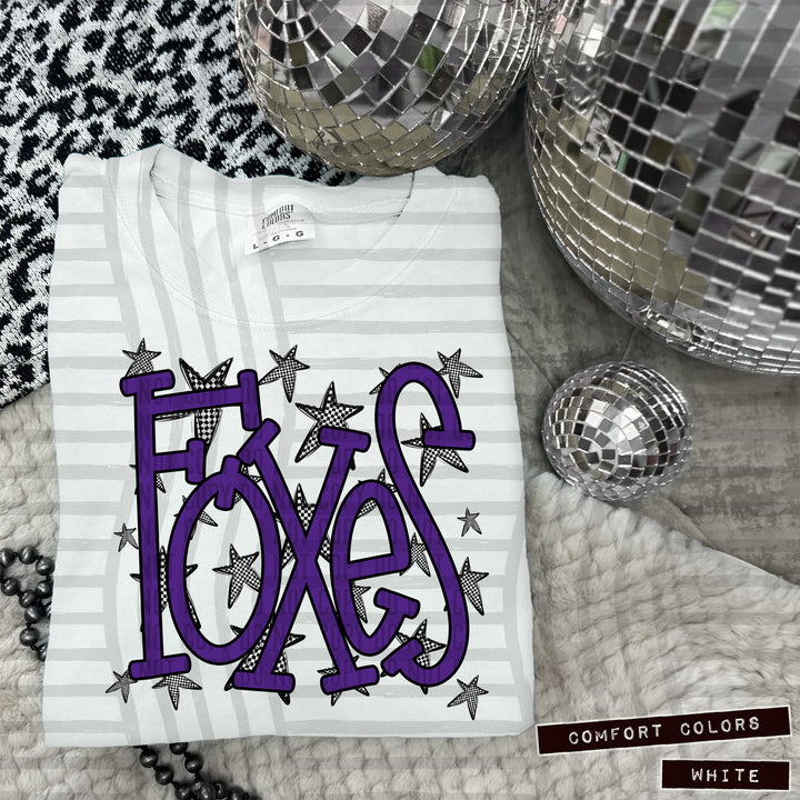 Purple Staggered DTF Print