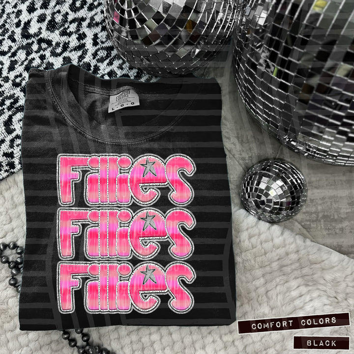 Pink Triple Stacked DTF Print