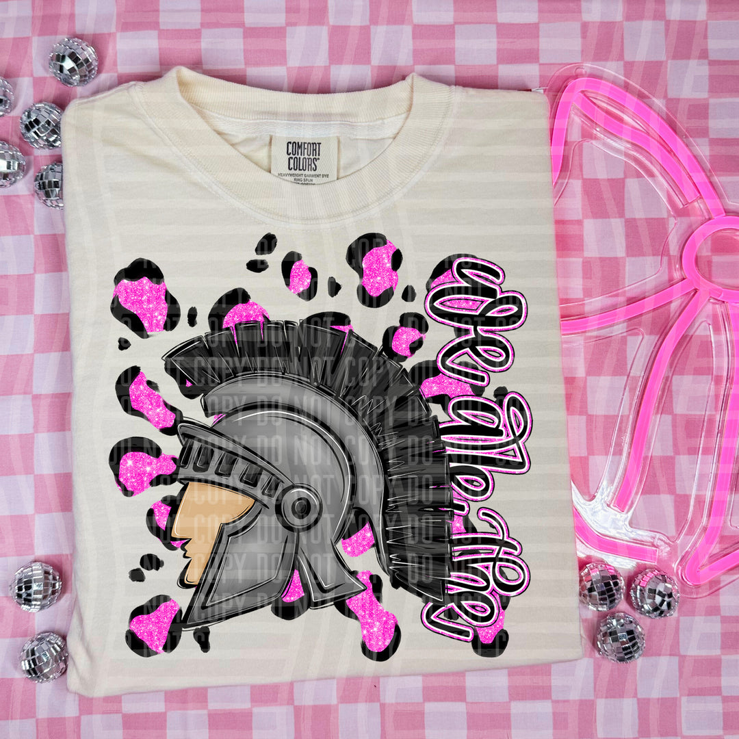 Preppy Leopard Mascot Heads DTF Print
