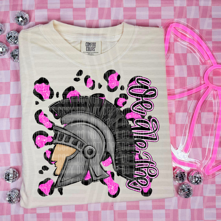 Preppy Leopard Mascot Heads DTF Print