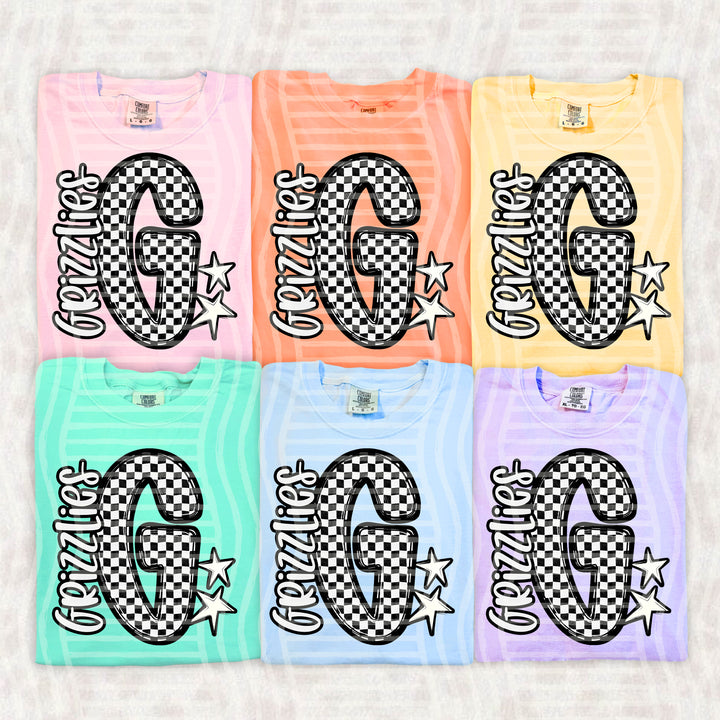 Checker Crush Black And White Mascots DTF Print