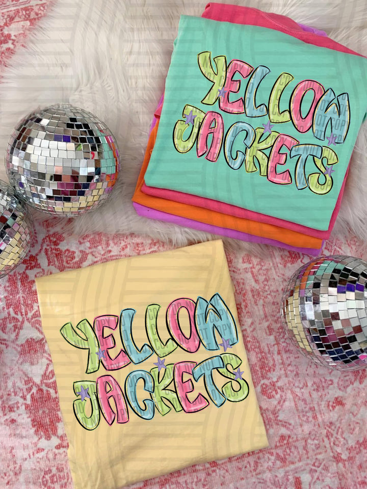 Glittery & Preppy Mascots DTF Print